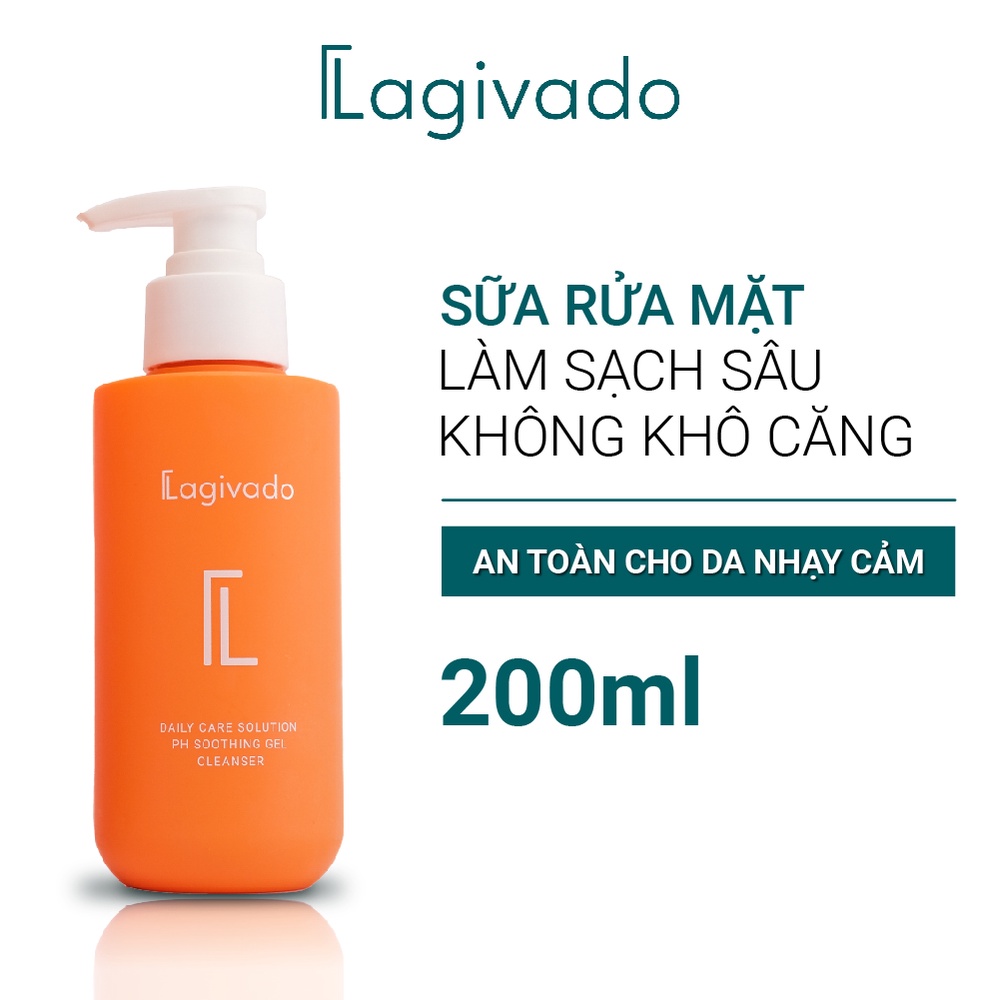 Sữa rửa mặt thông thoáng lỗ chân lông, Salicylic Axit 0.4% Lagivado PH Soothing Gel Cleanser 200ml