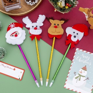 3 Bút Bi Giáng Sinh Noel Mực Xanh - Thỏ Hồng VPP