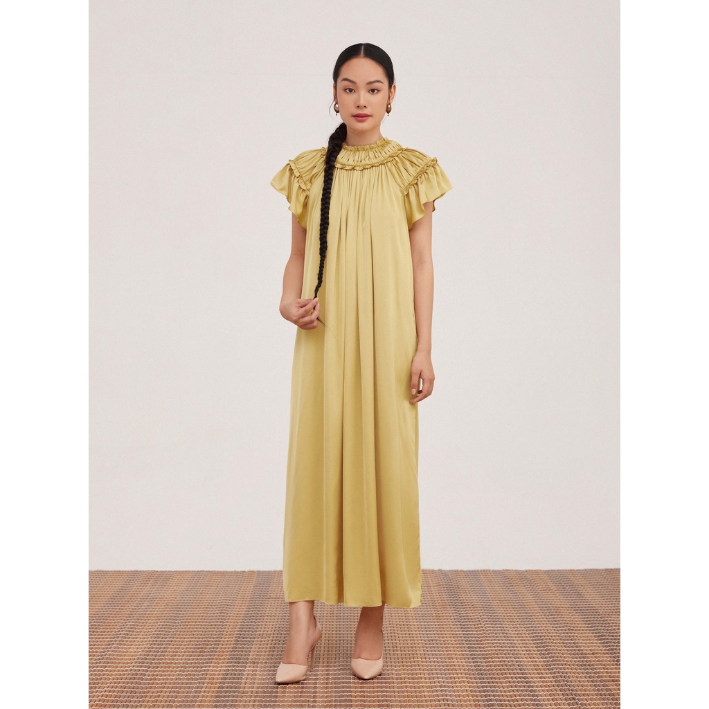 Đầm lụa dài Mauve Queen dress