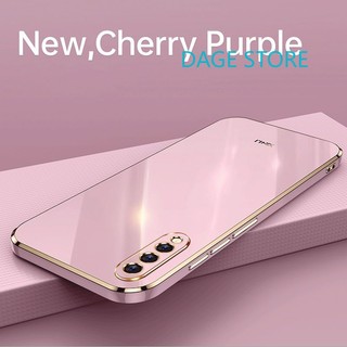 Ốp Điện Thoại Mềm Viền Thẳng Màu Trơn 6D Cho Samsung Galaxy A50 A30s A50s