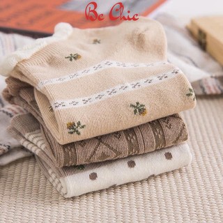 Tất cổ ngắn hoạ tiết cute chất đẹp thấm hút mồ hôi, tất nữ cổ ngắn T787 BC_CHIC LINGERIE