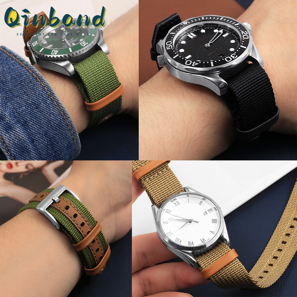 Dây Đeo Đồng Hồ Bằng Nylon Bện 20mm 22mm DW Samsung Huawei Cho Nam Nữ