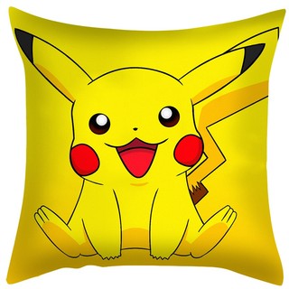 Vỏ Gối Pokemon Pikachu Một Mặt In Polyester Vỏ Gối Sofa Đệm Ô Tô Văn Phòng Nhà Trang Trí Gối (Không Có Lõi Gối)