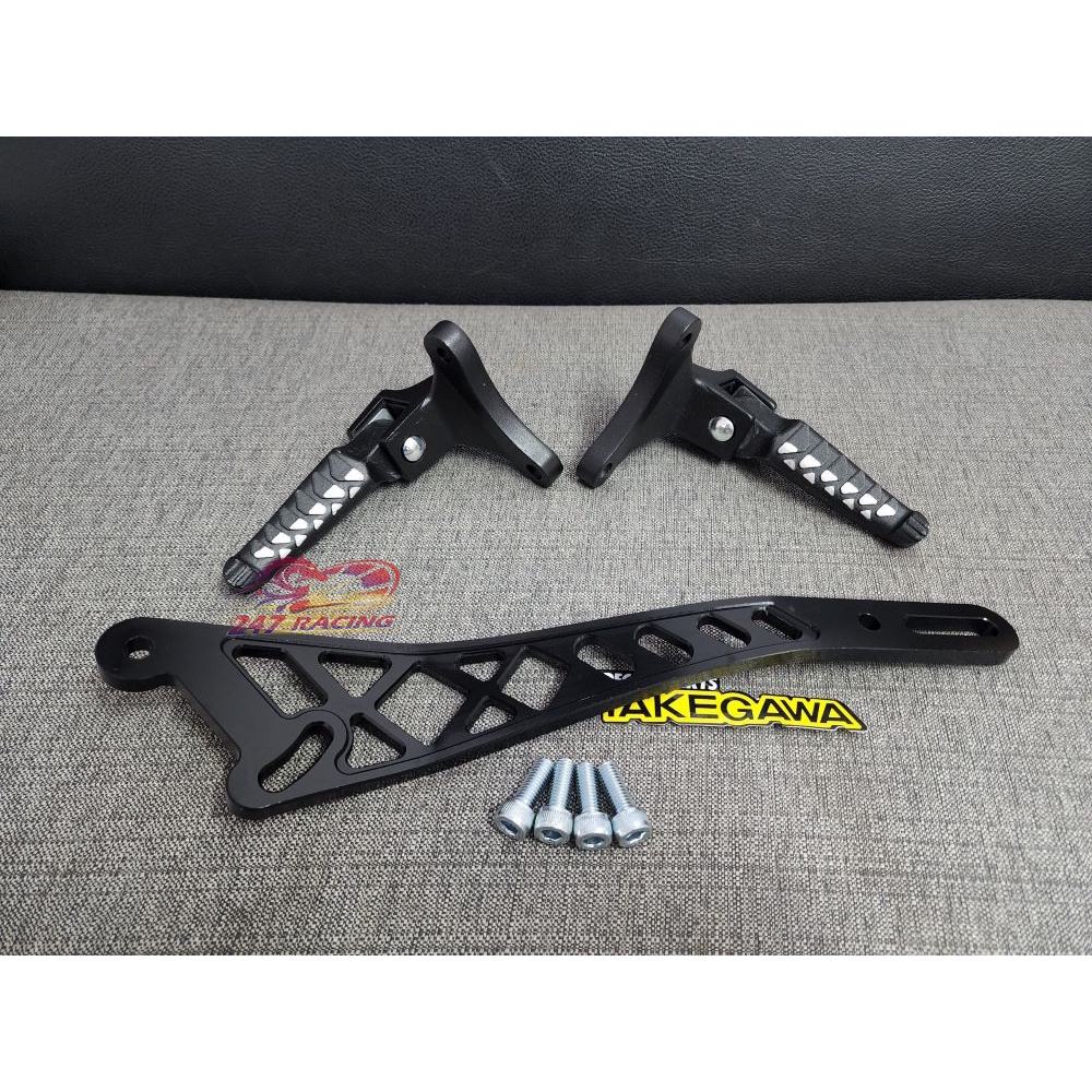 Gác Chân Exciter Malay Take kèm Bát Treo Pô 10li ĐẶC BIỆT CNC gắn Pô Zin và Pô Độ shop có 2 màu Bạc.Đen