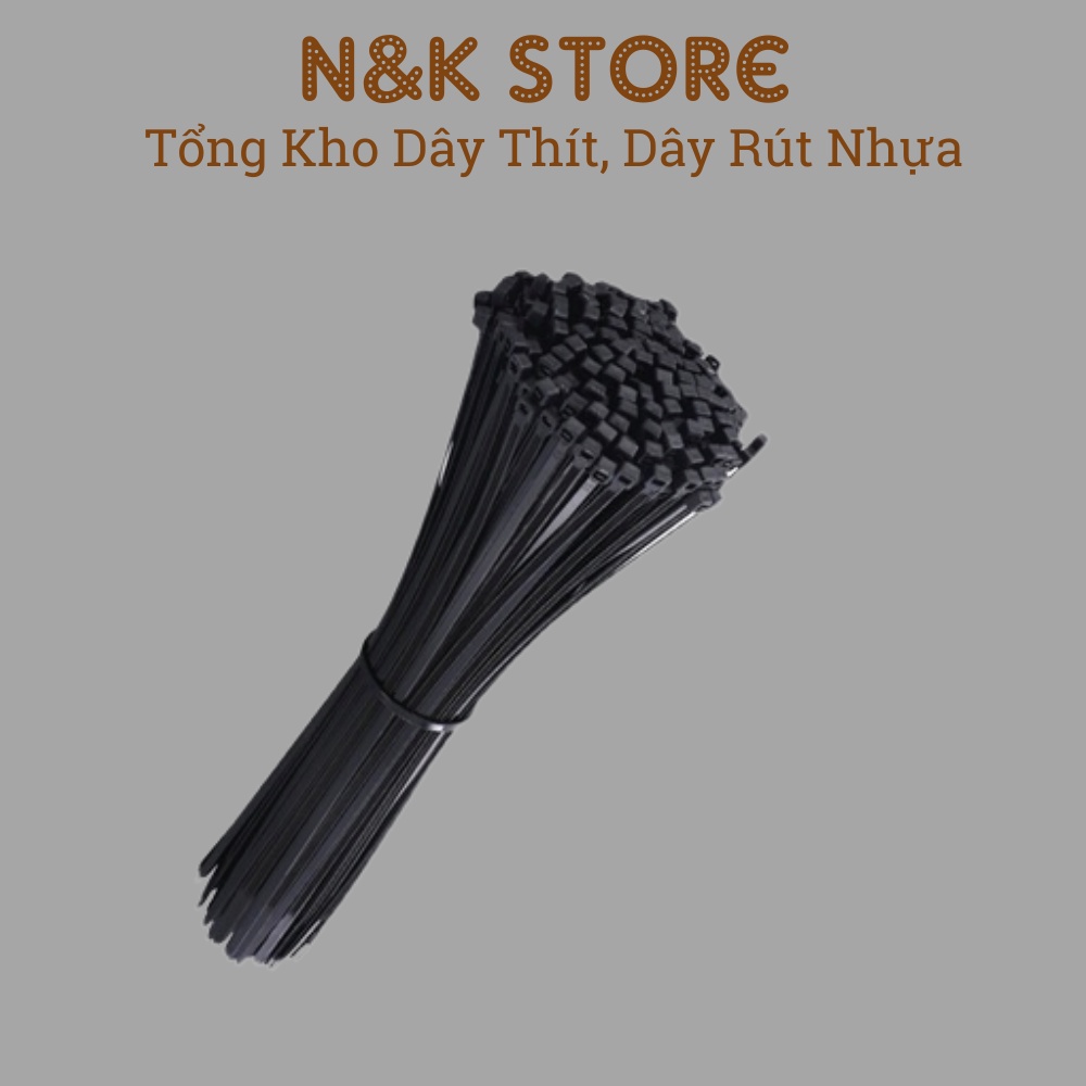 1kg dây thít nhựa chất lượng cao, 1kg dây rút nhựa đen trắng đủ size từ 10cm-50cm dẻo dai, chắc chắn