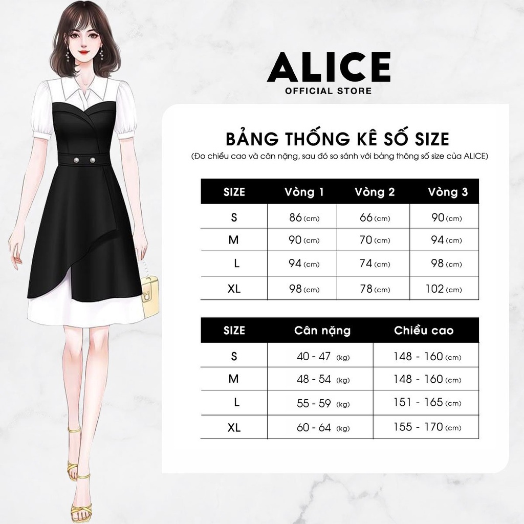 Váy Dự Tiệc Nữ Cổ Vuông ALICE Thiết Kế Dáng Dài Xòe Tay Lỡ Thắt Eo Cho Nữ Đi Chơi, Đi Dự Tiệc V677