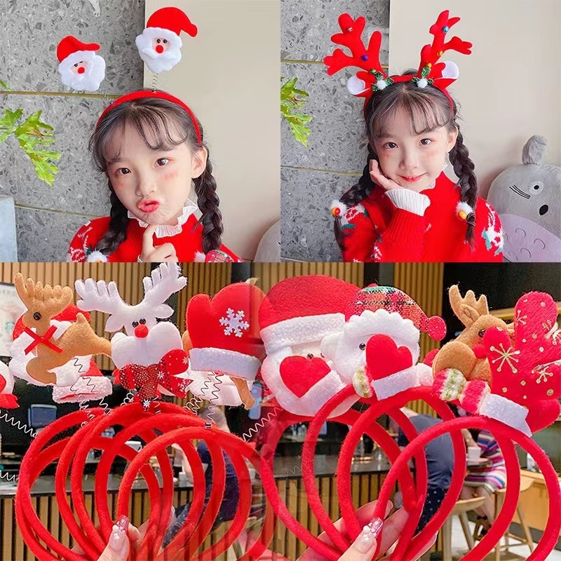 Cài Tóc Noel, Phụ Kiện Cài Tóc, Bờm Cài Tóc Noel Dễ Thương Cho Bé PUKAPI