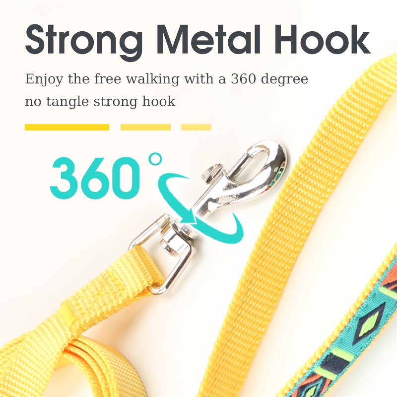 HamshMoc Hoa Mèo Dây Và Dây Xích Bộ Có Thể Điều Chỉnh Nylon Thú Cưng Dây Xích Mềm Cho Mèo Con Chó Con Thỏ