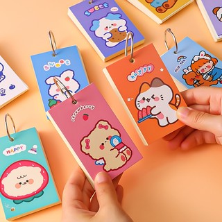 3 Giấy Ghi Chú Kèm Móc Chữ Nhật Lớn Hình Hoạt Hình Dễ Thương - Thỏ Hồng VPP