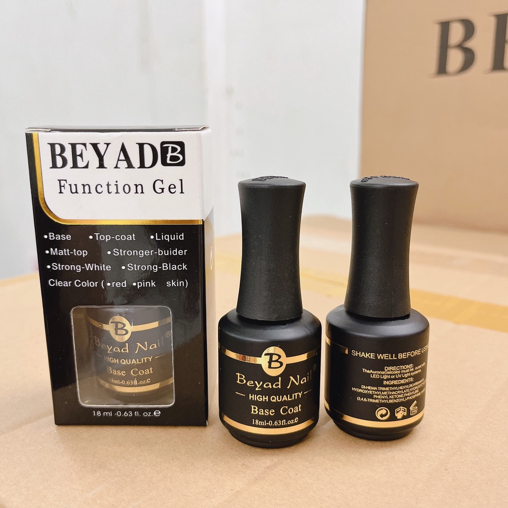 [Chính hãng] Beyad base top chính hãng - sơn gel liên kết và top phủ rất bền và bóng 18ml