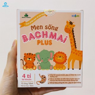 Men Sống Bạch Mai Plus Chứa Chất Xơ Và 4 Tỷ Lợi Khuẩn Hộp 15 Ống