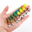 Mồi Câu Cá Giả Hình Ếch Nhảy Ếch Mini 2.5cm / 3g Mềm 8 Màu Có Móc Kép