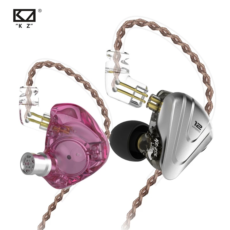 Tai Nghe Nhét Tai KZ ZSX 5BA + 1DD Hybrid 12 drivers HIFI Chống Ồn