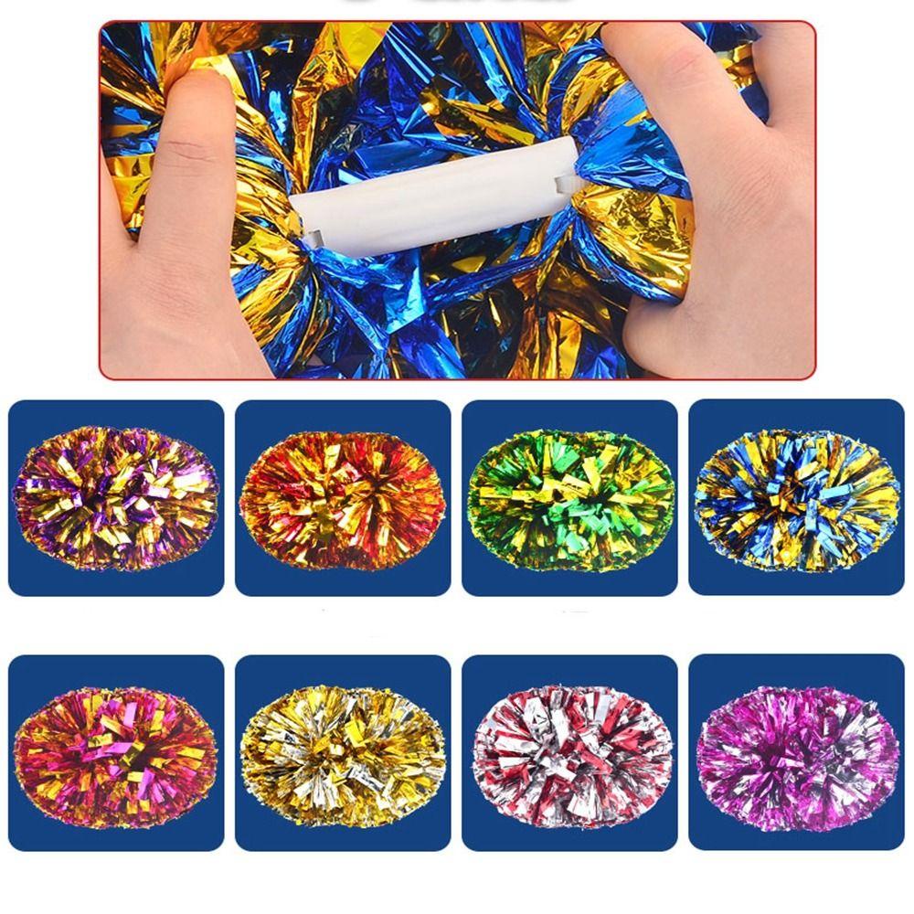 ICUCKO 1 Cổ Vũ pompoms Đầm Trang Phục Hòa Nhạc Tay Cầm Nhựa Khiêu Vũ Trang Trí Tiệc