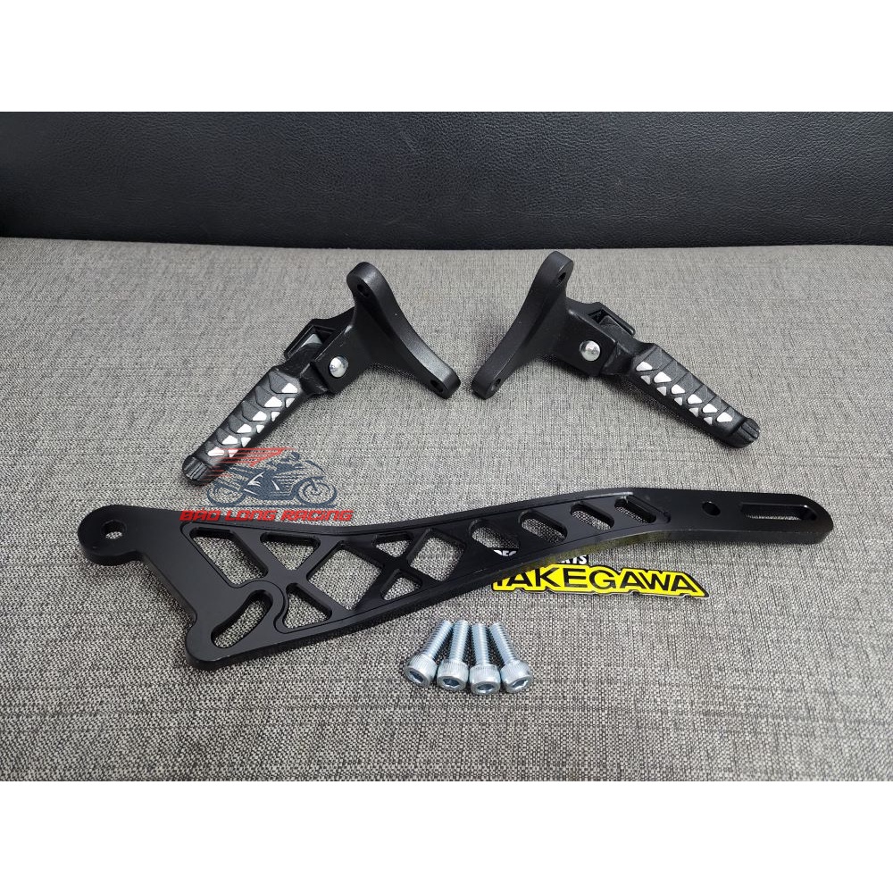 Gác Chân Exciter Malay Take kèm Bát Treo Pô 10li ĐẶC BIỆT CNC gắn Pô Zin và Pô Độ shop có 2 màu Bạc.Đen