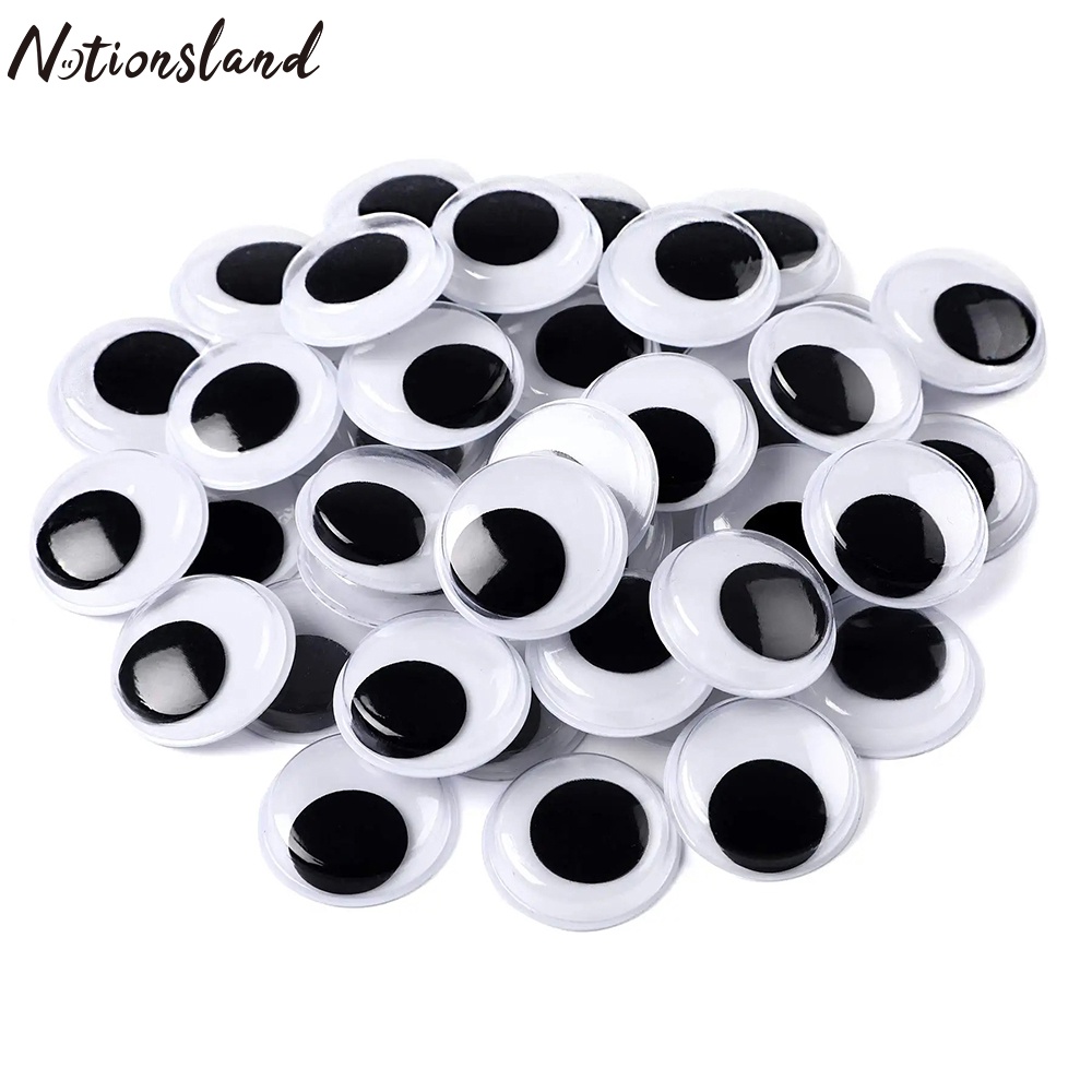 Set 100 Mắt Giả Màu Đen Tự Dính Cho Búp Bê 6mm 8mm 10 mm 12mm | Shopee ...