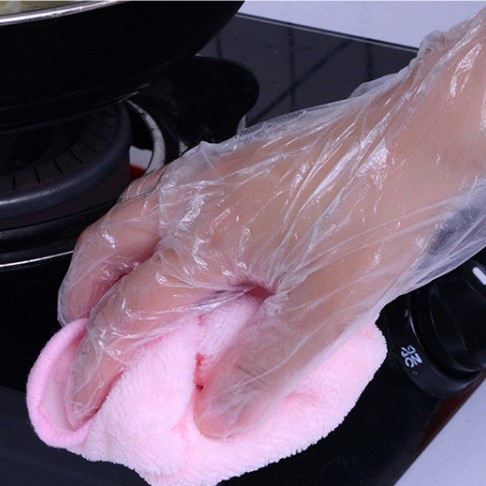 Bao tay nylon dùng 1 lần túi 100 cái