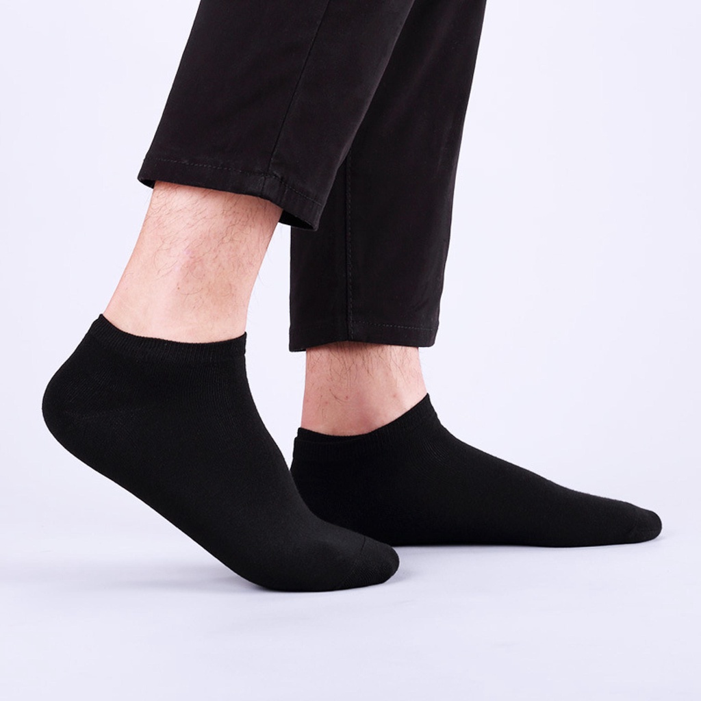 Tất vớ nam cổ trung cotton chống hôi mềm mại thoáng mát LANIXA T054