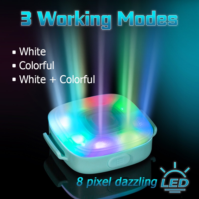 Truelove Chó Đèn LED USB Sạc Chống Thấm Nước Chó Thú Cưng Thẻ Cho Đi Đêm Sáng Tầm Nhìn Cao Phát Sáng Gắn Vào Cổ Dây Xích Chống Mất