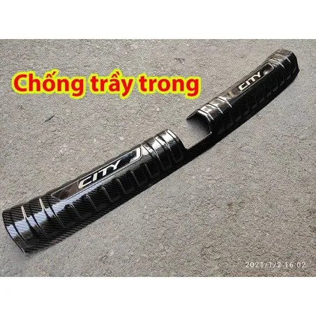 Ốp trầy cốp trong ngoài Honda City 2020 - 2023, Chất liệu hợp kim carbon cao cấp