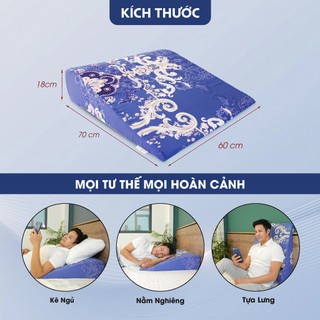 Gối Chống Trào Ngược Dạ Dày Và Thoái Hóa Đốt Sống Cổ Hanako Thế Hệ 2 Cao 16cm - Hàng Chính Hãng