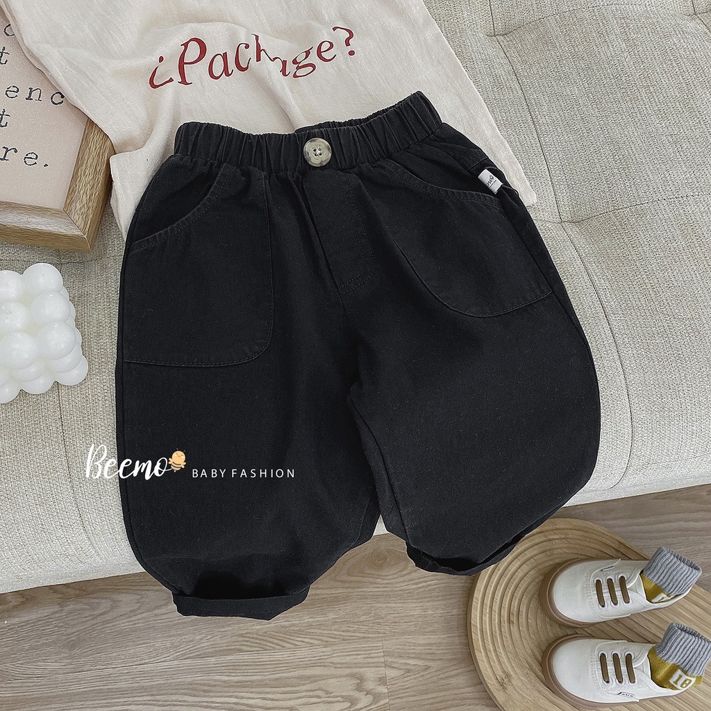 Quần thô dài cho bé trai, quần kaki túi ốp cá tính cho bé trai