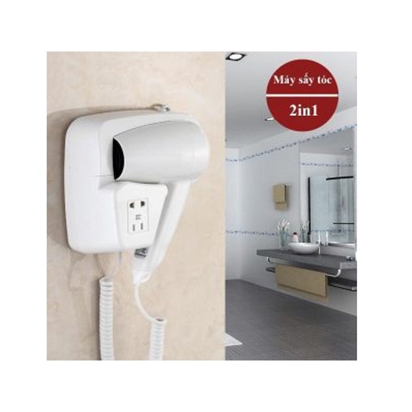 Máy sấy tóc DIEBA gắn treo tường cao cấp có ổ cắm of Korea