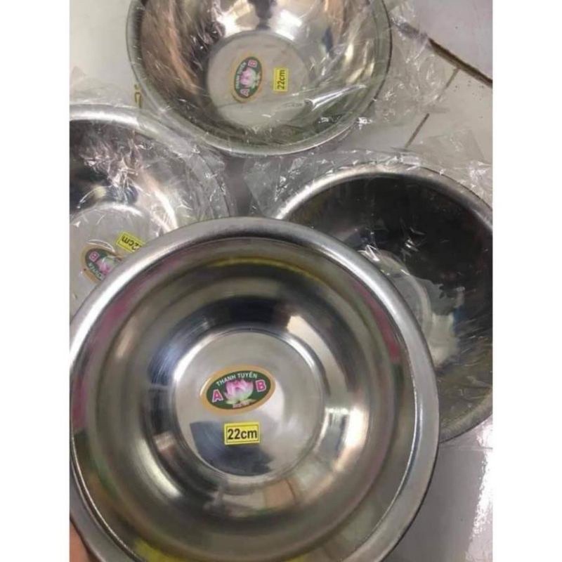 Bát Inox 22cm Đựng Nước Rửa Mặt Cho Spa