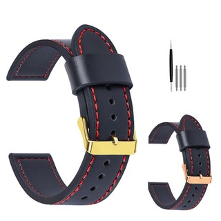 Dây Đeo Bằng Da Thật 18 / 20 / 22 / 24mm Thay Thế Chuyên Dụng Cho Đồng Hồ Thông Minh Samsung Galaxy Watch 3 / 4 / 5