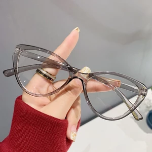 Mắt Kính Chống Ánh Sáng Xanh Gọng Mắt Mèo Phong Cách Âu Mỹ Cá Tính Thời Trang Mới Cho Nữ