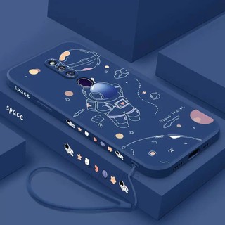ốp lưng oppo f11 pro oppo f11 Ốp Điện Thoại Silicone TPU In Hình Phi Hành Gia Kèm Dây Đeo Cho oppo f11 pro oppo f11