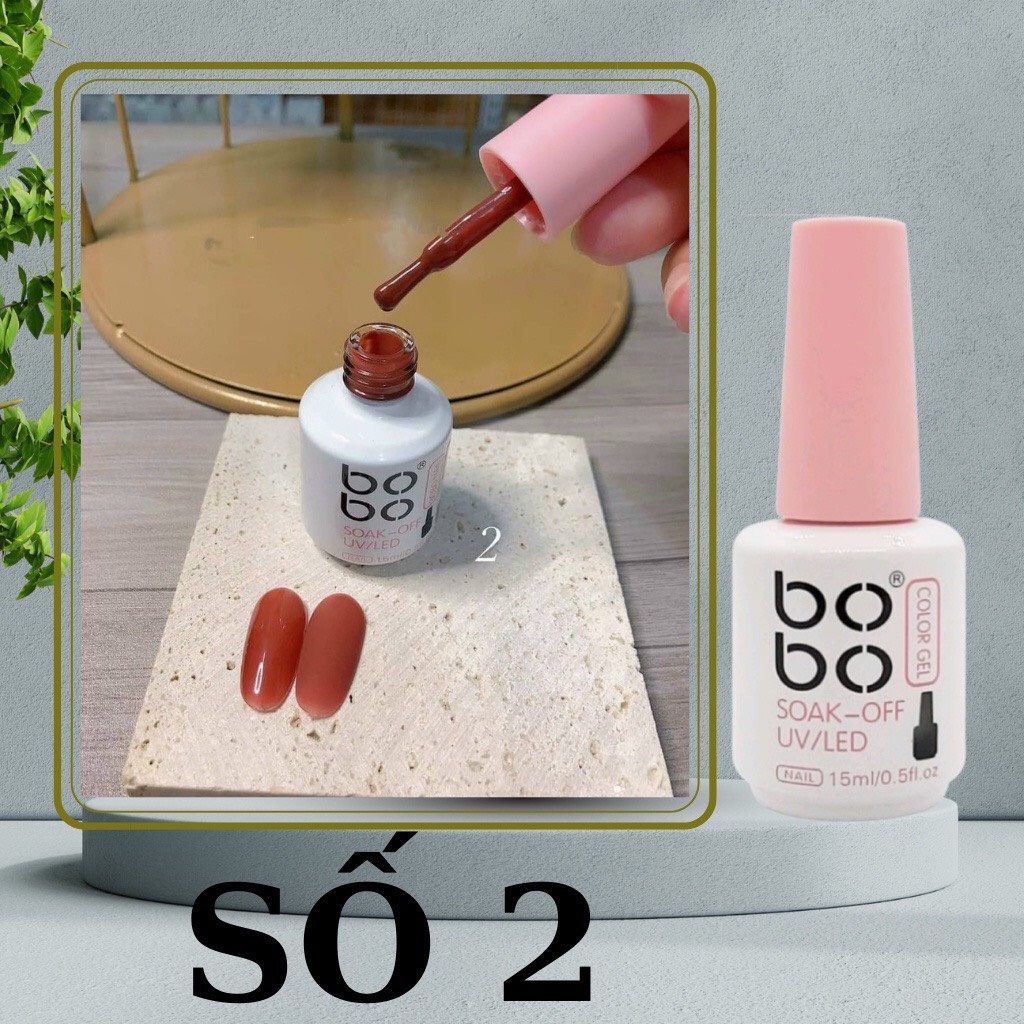 Sơn gel thạch Bobo chính hãng chất đậm đặc lên màu chuẩn 15ml (lẻ chai)