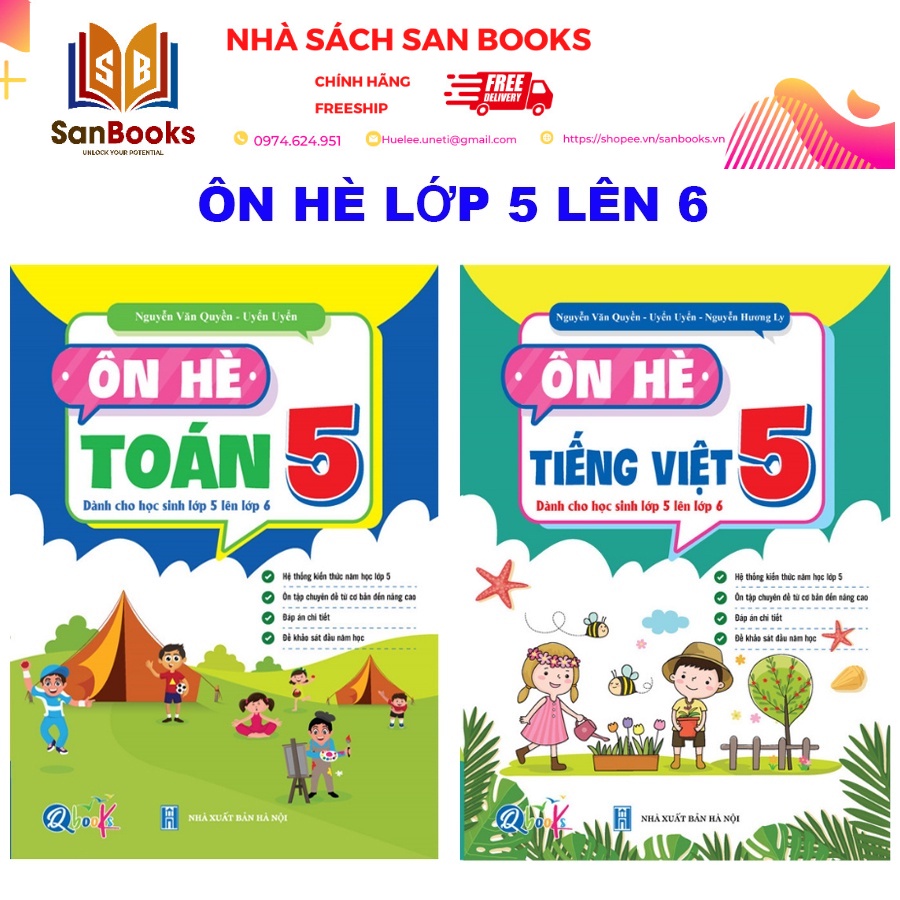 Ảnh Sách - Combo Ôn Hè Toán và Tiếng Việt 5 - Dành cho học sinh lớp 5 lên 6 (2 cuốn) 1