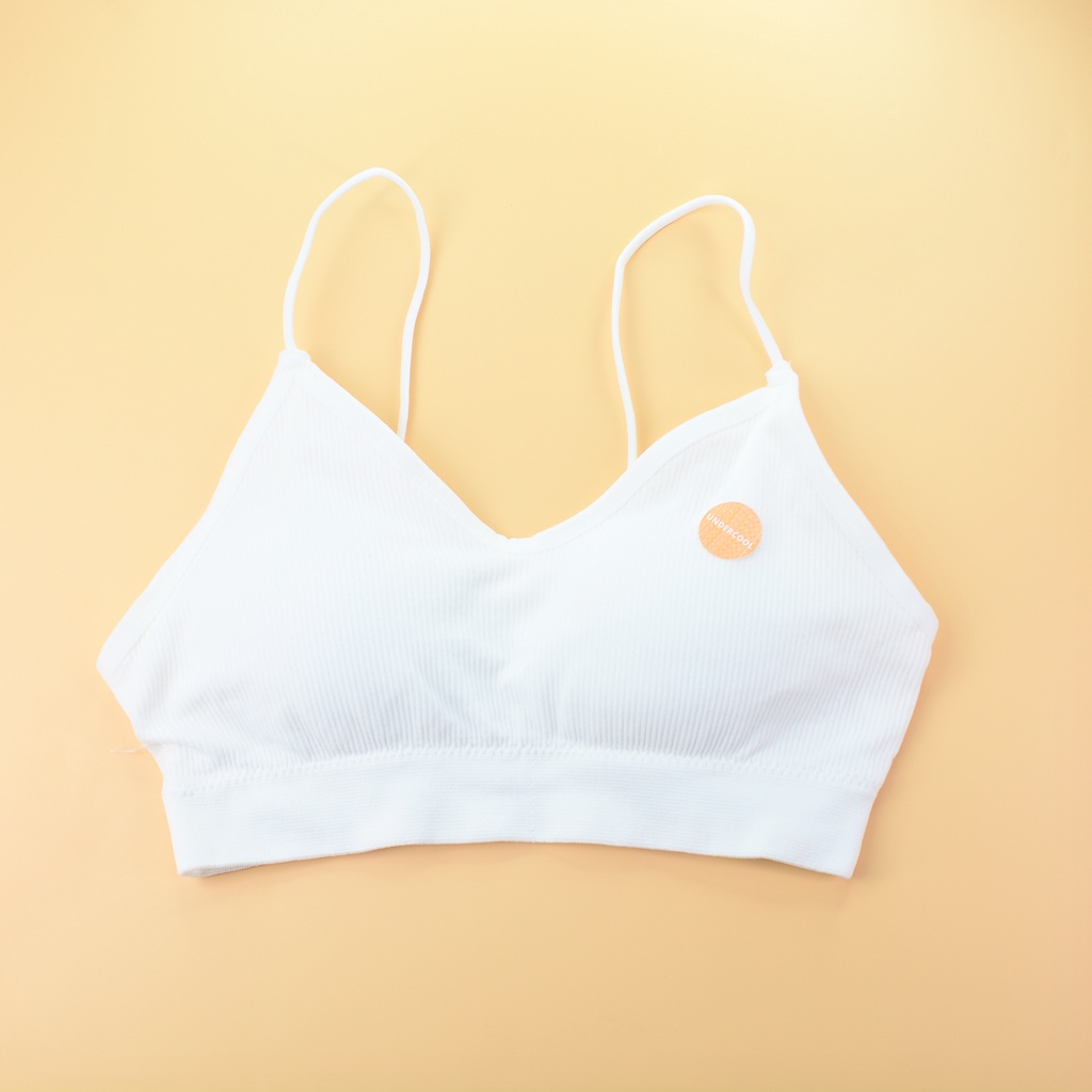 Áo Bra thể thao, yoga, UNDERCOOL 2 Dây Gân Tăm Cổ V Sexy Vải Mềm Thoải Mái AL03