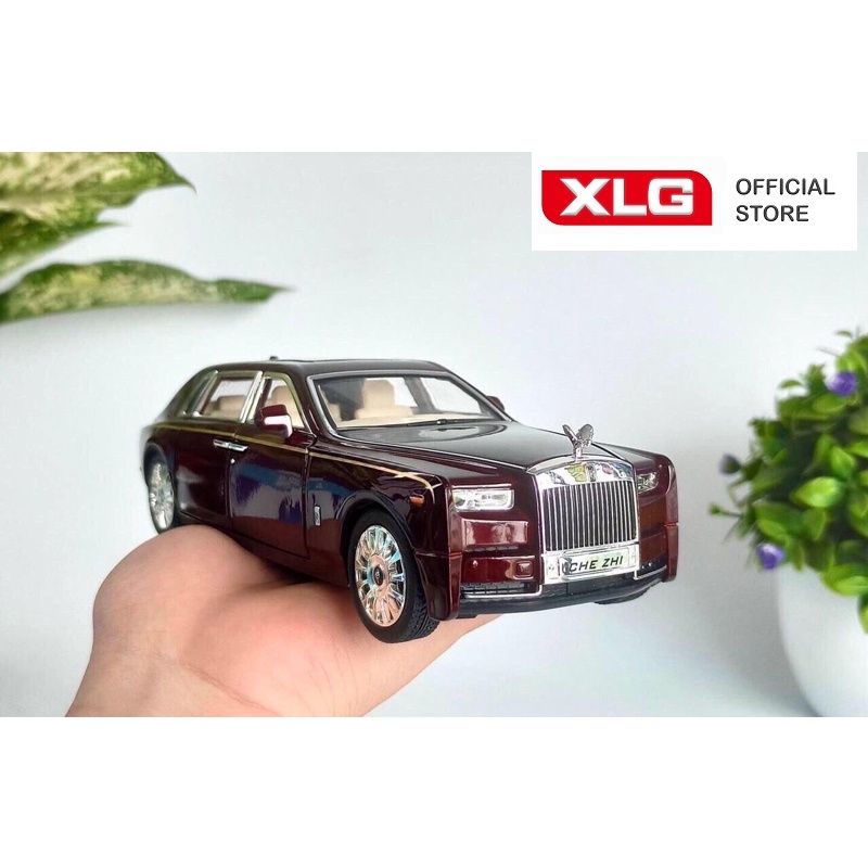Ảnh Xe mô hình Rolls Royce Phantom VIII 1:24 XLG bằng kim loại có đèn led âm thanh 1