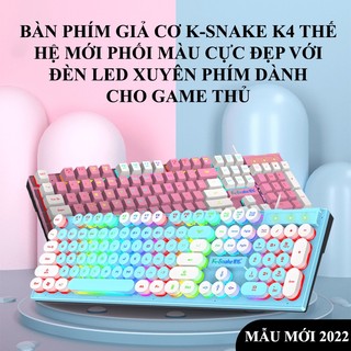 Bàn phím giả cơ gaming K-Snake K4 Led đa màu, Keycaps cực đẹp