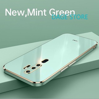 Ốp Điện Thoại Mềm Viền Thẳng Màu Trơn 6D Cho Oppo A9 2020 A5 2020 A11 A11X