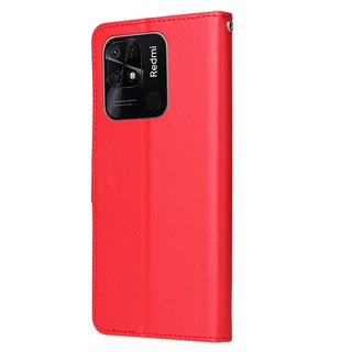 Dành Cho Redmi 10 10A 10C K50i Note10 Sang Trọng Da PU Lật Đứng Ví Đựng Thẻ Khe Cắm Bao Da