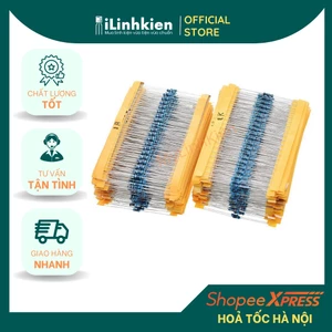 Điện trở 1/4w chân đồng 1% túi 100 con đầy đủ giá trị