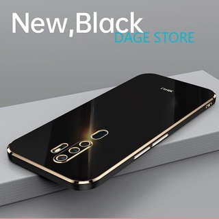 Ốp Điện Thoại Mềm Viền Thẳng Màu Trơn 6D Cho Oppo A9 2020 A5 2020 A11 A11X