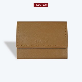 Ví Da Gấp mini HAVIAS Da Bò thật Saffiano Ý Lucy2