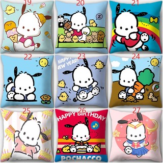 Pochacco Sanrio Family 's Mới Hoạt Hình Dễ Thương Gối Thời Trang Trẻ Em Xe Hoạt Hình Dễ Thương Cusion Cover Vỏ Gối Trang Trí Nhà (Không Có Lõi Gối)