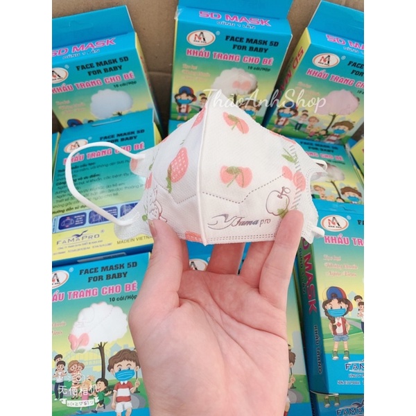Combo 50 chiếc 5d baby mask NAM ANH CHÍNH HÃNG, cho trẻ từ 1-5 tuổi ,mềm mại tạo cảm giác thoải mái cho bé