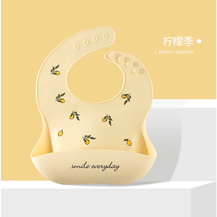Yếm Ăn Dặm Cho Bé Silicone Có Máng, Yếm Ăn Dặm Silicon Có Máng Siêu Nhẹ Hình Mèo Đáng Yêu Cho Bé
