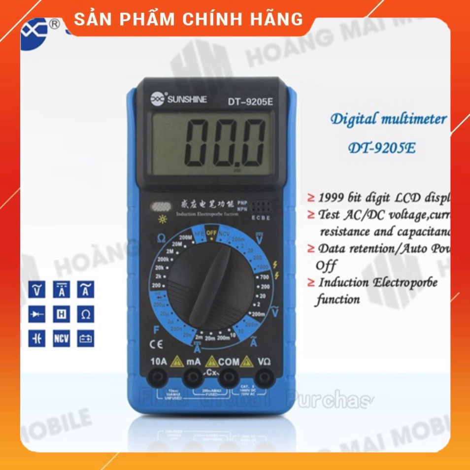 Đồng hồ vạn năng SUNSHINE DT-9205E cầm tay đa năng
