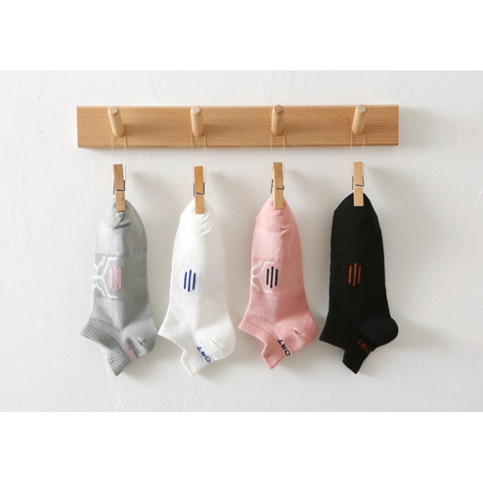 Vớ Tất cotton Nữ cổ thấp 5 màu phong cách trẻ trung và năng động.