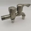 Vòi Nước Đôi Bằng Inox 304 Gắn Tường 01 Đầu Vào 2 Đầu Ra Kích Thước Đầu Vào DN15 Lắp Cho Ống D21
