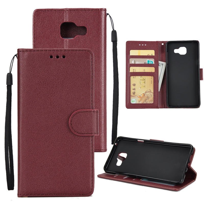 Dành Cho Samsung Galaxy A3 A5 A7 2016 2017 J2pro 2018 Grand prime pro J250 A320 A520 A720 A310 A510 A710 Flip Cover Ví Da Có Khe Cắm Thẻ Đứng Silicon