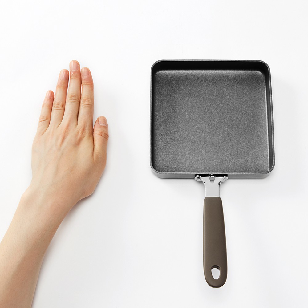 Chảo vuông 14cm LocknLock Handycook LHD1146 KHÔNG DÙNG TRÊN BẾP TỪ , tay cầm bọc Silicon  K-MAL