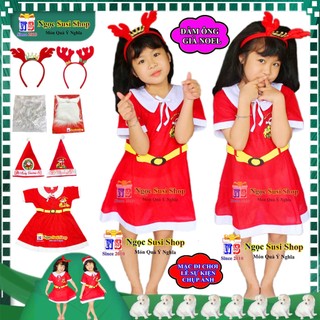 ĐẦM NOEL CHO BÉ GÁI VẢI NỈ TỪ 1 - 10 TUỔI - VÁY GIÁNG SINH CHO BÉ [BÁN LẺ GIÁ SỈ]